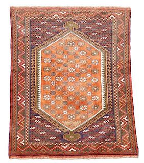 Hand Woven Shiraz Area Rug 3' 9" X 5' 4"