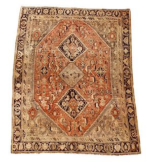 Hand Woven Persian Shiraz  Area Rug 6' 2" x 8' 8"