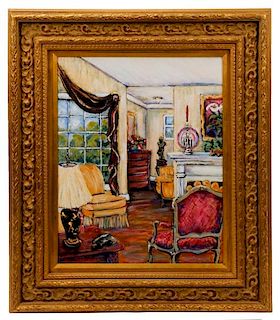 Ann Copelan Interior Oil, "Artist's Living Room"