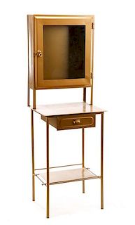 Industrial Style Gold Painted Medicine Cabinet