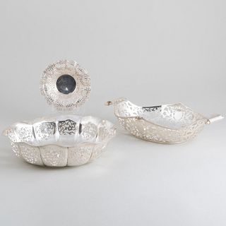 Two German Silver Vessels and a Canadian Silver Plate Basket