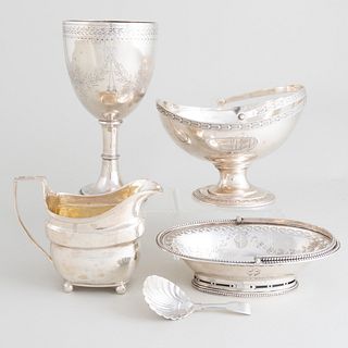 Group of English Silver Table Articles