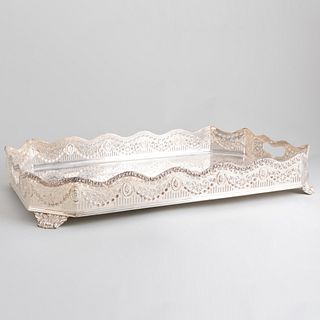 English Silver Plate Gallery Tray