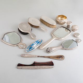Group of American Silver Toilette Articles