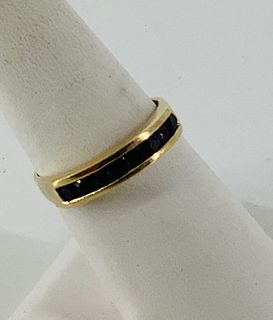 10kt Yellow Gold, Sapphire Ring