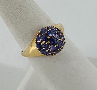 10kt Yellow Gold & Cz Stone Ring