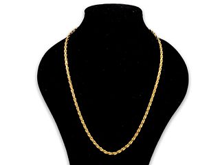 14kt Yellow Gold Spiral Chain Necklace