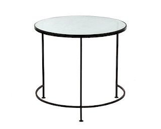 Modernist Style Black Iron Circular Table