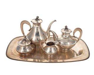 A Spritzer & Fuhrmann sterling silver tea and coffee service