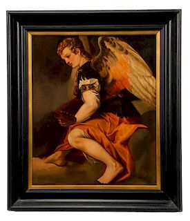Continental School Oil, Archangel with Lute