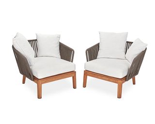 A pair of JANUS et Cie "Mood" outdoor lounge chairs