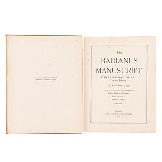 The Badianus Manuscript (Codex Barberini, Latin 241) Vatican Library. An Aztec Herbal of 1552. Baltimore: 1940.