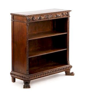 Italian Renaissance Revival Style Walnut Bookcase