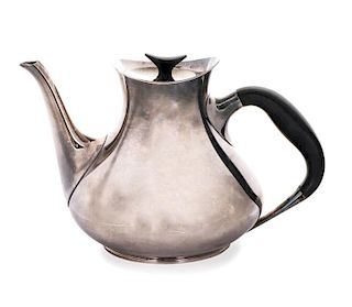 Modernist Danish Sterling Silver Teapot by Cohr