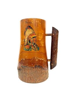 Rookwood Pottery Mug With Native American Portrait