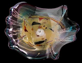 Blown Out Large Open Glass Bowl, Chris Hawthorne