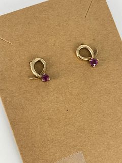 14kt Yellow Gold & Gemstone Earrings