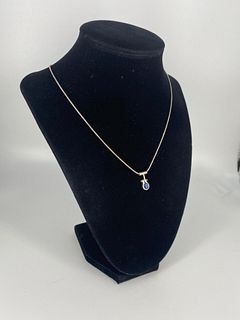 18kt White Gold Necklace With an 18kt White Gold Slide Pendant