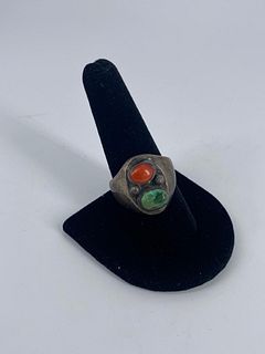 Southwestern Sterling and Stone Ring