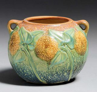 Roseville Pottery Sunflower Two-Handle Vase