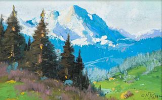 Ernest Henry Pohl "Northern Colorado" Pastel c1920s