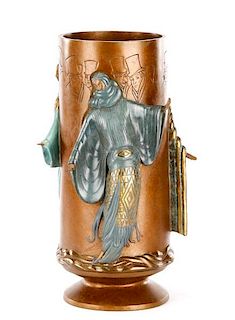 Erte "Fantasy" Limited Ed. Figural Bronze Vase