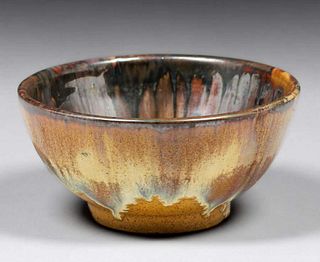 Fulper Pottery Carmel Drip Bowl c1910s