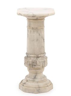 Neoclassical Style Marble Carved Pedestal