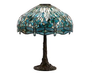 American Leaded Glass Dragonfly Lamp