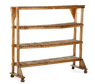 Continental Rustic Four Tiered Wood Shelf