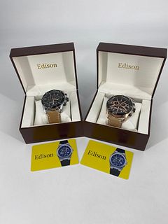 Two Edison Wrist Watches