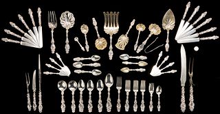 94 Pcs. Whiting Lily Sterling Silver Flatware