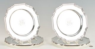 6 Gorham Octagonal Sterling Silver Plates