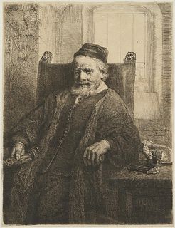Rembrandt, Jan Lutma, Goldsmith, Etching, 1656
