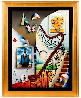 Ferjo, Museum Staircase with Fish, Acrylic