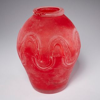 Bisazza Vetro red corroso glass vase