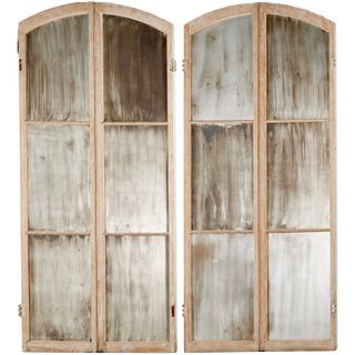 (2) Pairs antique door or window panels