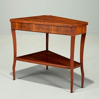 Art Deco figured mahogany side table