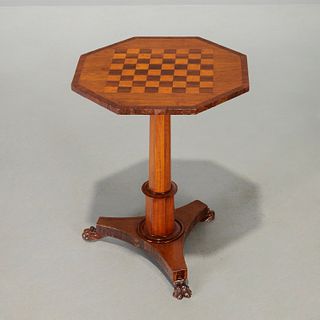 George IV inlaid mahogany games table