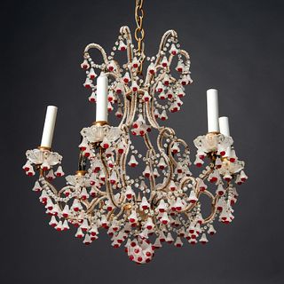 Italian beaded bellflower chandelier