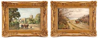 Pair 19th C English Country Oils, William Greaves
