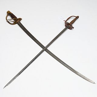 (2) Antique U.S. military swords, 1849 and 1865