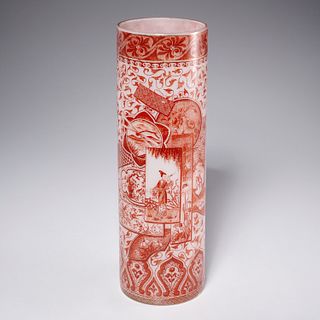 Legras (attrib), French Japonisme glass vase