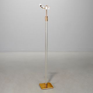 Hansen NY crystal and brass floor lamp