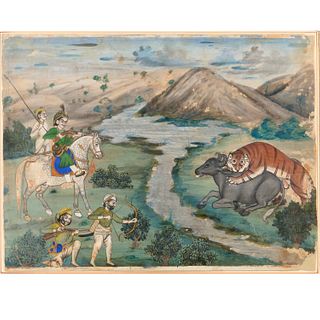 Mughal School, gouache painting