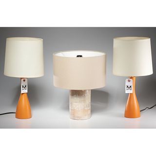 (3) Small Modernist table lamps