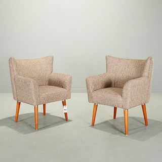 Pair Mid-Century Modern style armchairs