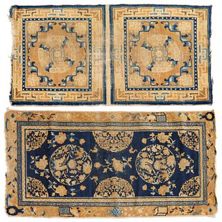 (2) small Chinese Ningxia rugs
