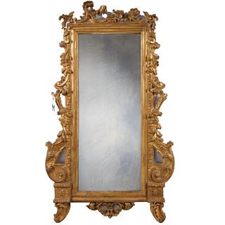 Italian Rococo giltwood pier mirror