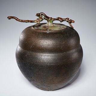 Carol Green Studio, pottery and bronze urn